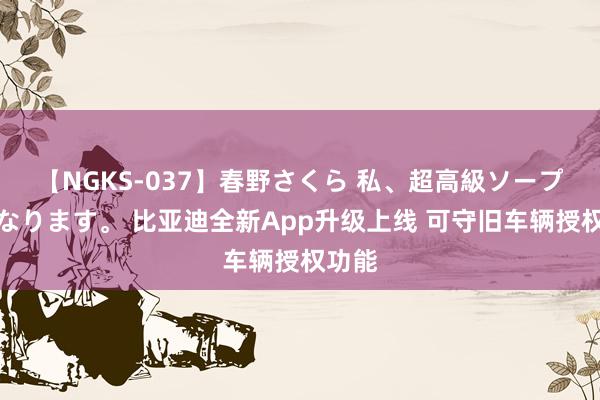 【NGKS-037】春野さくら 私、超高級ソープ嬢になります。 比亚迪全新App升级上线 可守旧车辆授权功能