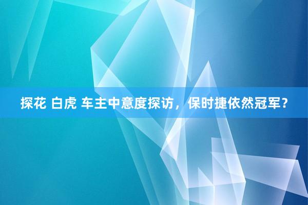 探花 白虎 车主中意度探访，保时捷依然冠军？