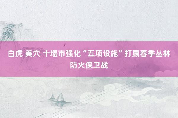 白虎 美穴 十堰市强化“五项设施”打赢春季丛林防火保卫战