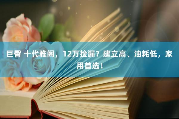 巨臀 十代雅阁，12万捡漏？建立高、油耗低，家用首选！